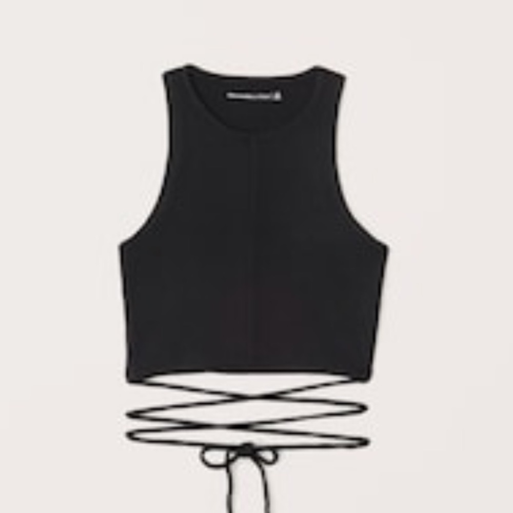Abercrombie Scuba Wrap Tie-Front Tank